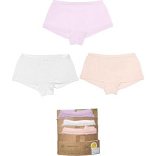 Organickid Sporty Kız Çocuk Renkli Hipster Iç Çamaşır Set 3'lü