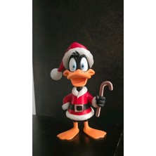 Hasfar Tech Noel Temalı Ördek Figürü – Eğlenceli Yılbaşı Dekor Biblosu