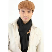 Eleven Markets Kışlık 8 Parca Kaşmir Düz Renk Peaky Blinders Model Erkek Kasket London Şapka Taba