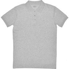 Organickid Basic Polo Yaka Gri Erkek T-Shirt