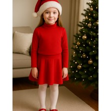 Organickid Basic Kız Çocuk Kırmızı Etek