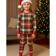 Organickid Plaid Çocuk Ekose Pijama Takımı