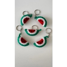 5 Adet Örgü Karpuz Tasarım Anahtarlık