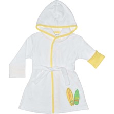 Organickid  Surfer Çocuk Beyaz Bornoz