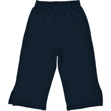 Organickid Basic Kız Çocuk Lacivert Bol Paça Pantolon
