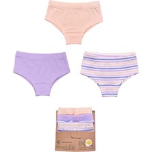 Organickid Merkitty Kız Çocuk Renkli Iç Çamaşır Seti 3'lü