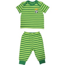 Organickid Summer Erkek Bebek Yeşil Kısa Kol Pijama Takımı