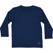 Organickid Basic Çocuk Lacivert Uzun Kol T-Shirt