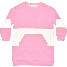 Organickid Gamer Kız Çocuk Cepli Pembe Sweat Elbise