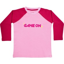 Organickid Mix Çocuk Reglan Uzun Kollu Fuşya T-Shirt