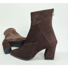 Lucciola Kadın Hakiki Deri Kahve Süet Topuklu Bot