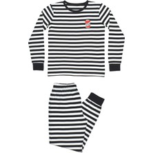 Organickid Cinema Çocuk Siyah Çizgili Pijama Takımı