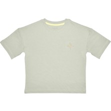 Organickid  Snack Çocuk Gri Kısa Kol Oversize T-Shirt