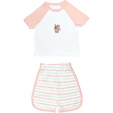 Organickid Teatime Kız Bebek T-Shirt Şort Set 2'li