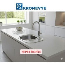 EC-154 Paslanmaz Çelik Mutfak Evyesi - 48X62