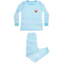 Organickid Ocean Kadın Mavi Pijama Takımı