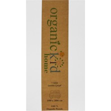Organickid Home Collection Beyaz Tek Kişilik Lastikli Çarşaf 100X200