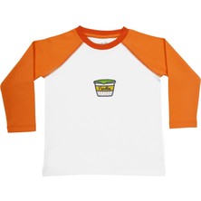 Organickid Mix Çocuk Reglan Uzun Kollu Turuncu T-Shirt