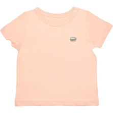 Organickid Teatime Kız Bebek Somon Kısa Kol T-Shirt