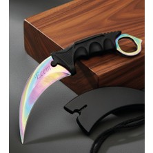 İşte Bu Kişiye Özel Isimli Isim Baskılı At-14 19 cm Csgo Rainbow Gökkuşağı Bıçağı
