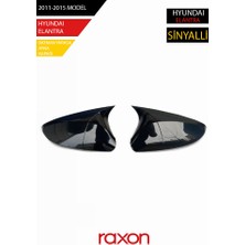 Raxon Hyundaı Elantra (Sinyalli) 2011-2015 Batman & Yarasa Ayna Kapağı – Parlak Piano Black Sport
