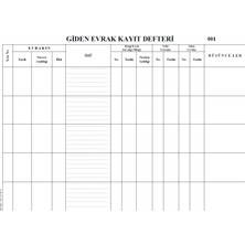 Gülşen Kırtasiye Giden Evrak Kayıt Defteri Deri Ciltli 001 - 200 Numaralı -  Metal Köşe Koruyuculu
