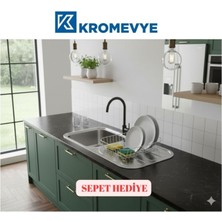 EC-150-D Paslanmaz Çelik Mutfak Evyesi - Desenli 48X73