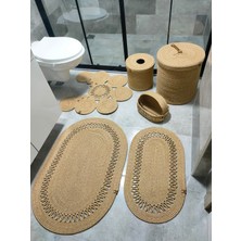 Flz Life Jüt,banyo Takımı,banyo Paspası, Paspas Takımı,makyaj Sepeti,çöp Kovası,klozet Paspas,