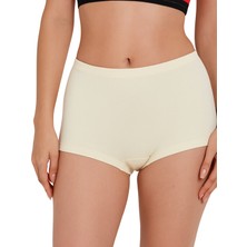 Organickid Basic Kadın Bej Rengi Boxer 2'li Set