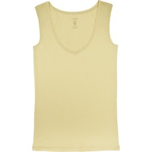 Organickid Comfort Kadın Bej V Yaka Atlet