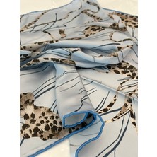 N Craft Bulut Leopar Ipeksi Saten Kare Fular