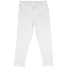 Organickid Basic Kız Çocuk Uzun Beyaz Tayt