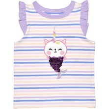 Organickid Merkitty Kız Çocuk Çift Yönlü Pullu T-Shirt