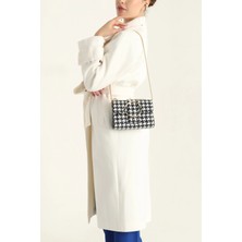 Clodi Kazayağı Desenli Mıknatıs Kapaklı Halkalı Kadın El ve Omuz Çantası