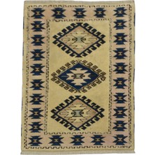 Kilim Antik El Dokuma Izmir Antik Yörük Yün Halı 0384 - Yeni - Çok Renkli