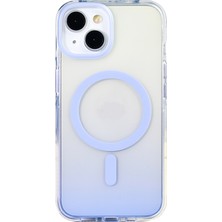 Ankayan Teknoloji iPhone 13 Kılıf M-Safe Şarj Özellikli Transparan Renk Geçişli Anky Toros Kapak - Lila