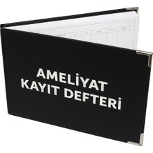 Gülşen Kırtasiye Ameliyat Kayıt Defteri Deri Ciltli 001 - 200 Numaralı -  Metal Köşe Koruyuculu
