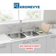 EX-138 Paslanmaz Çelik Mutfak Evyesi - 50X116