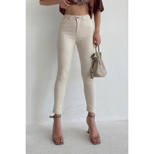 My Arja Dar Paça Yüksek Bel Kadın Jean Slim Fit Kot Pantolon – Esnek Denim, Şık Siluet, Günlük ve Ofis Kullanımı Için