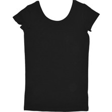 Organickid Comfort Kadın Siyah Kısa Kol T-Shirt