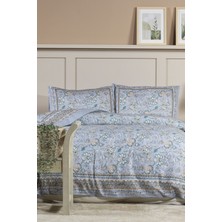 Elart Poem Nevresim Takımı King Size Battal Boy Digital Baskılı %100 Pamuk Saten (240X220 Cm) Bej