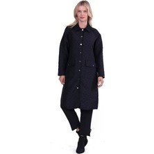 Invee 7096 Kapitone Ceket - Siyah