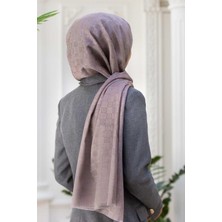 Vissona %57 Ipek %43 Pamuk Monogram Desenli Bej Renkli 70X190 Şal