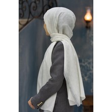 Vissona %57 Ipek %43 Pamuk Monogram Desenli Ekru Renkli 70X190 Şal