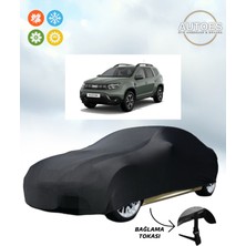 AUTOES Dacia Duster 2023 Araba Brandası, Oto Branda Alttan Bağlantı Tokalı Siyah