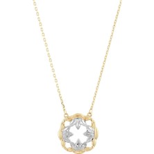 Koçak 14 Ayar Dörtlü Lotus Tasarım Altın Kolye