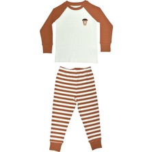 Organickid Mocha Çocuk Kahverengi Pijama Takımı