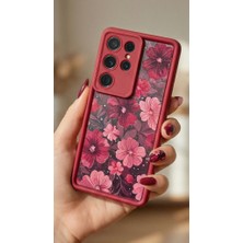 MobaxAksesuar Samsung Galaxy S25 Ultra Kılıf Kamera Çıkıntılı Renkli Çiçek Kabartmalı Silikon Kapak Bs1