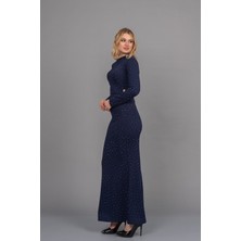 MissVina Camelia Taşlı Uzun Elbise 50354