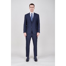 Paco Romano Erkek Regular Fit Mono Yaka Lacivert Takım Elbise
